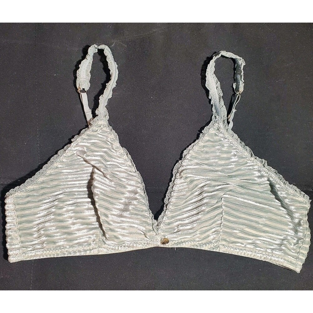 Sam Edelman Pleated Green Lace Bra L‎